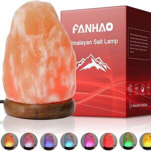 FANHAO USB Himalayan Salt Lamp with 8 Colors Changing